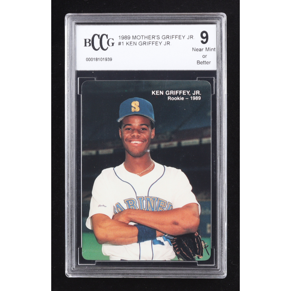 Ken Griffey Jr. 1989 Mother's Cookies Griffey Jr. #1 RC (BCCG 9) at PristineAuction.com Ken Griffey Jr. 1989 Mother's Cookies Griffey Jr. #1 RC (BCCG 9) at PristineAuction.com