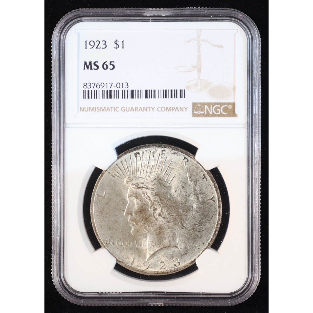 1923 Peace Silver Dollar (NGC MS65) at PristineAuction.com