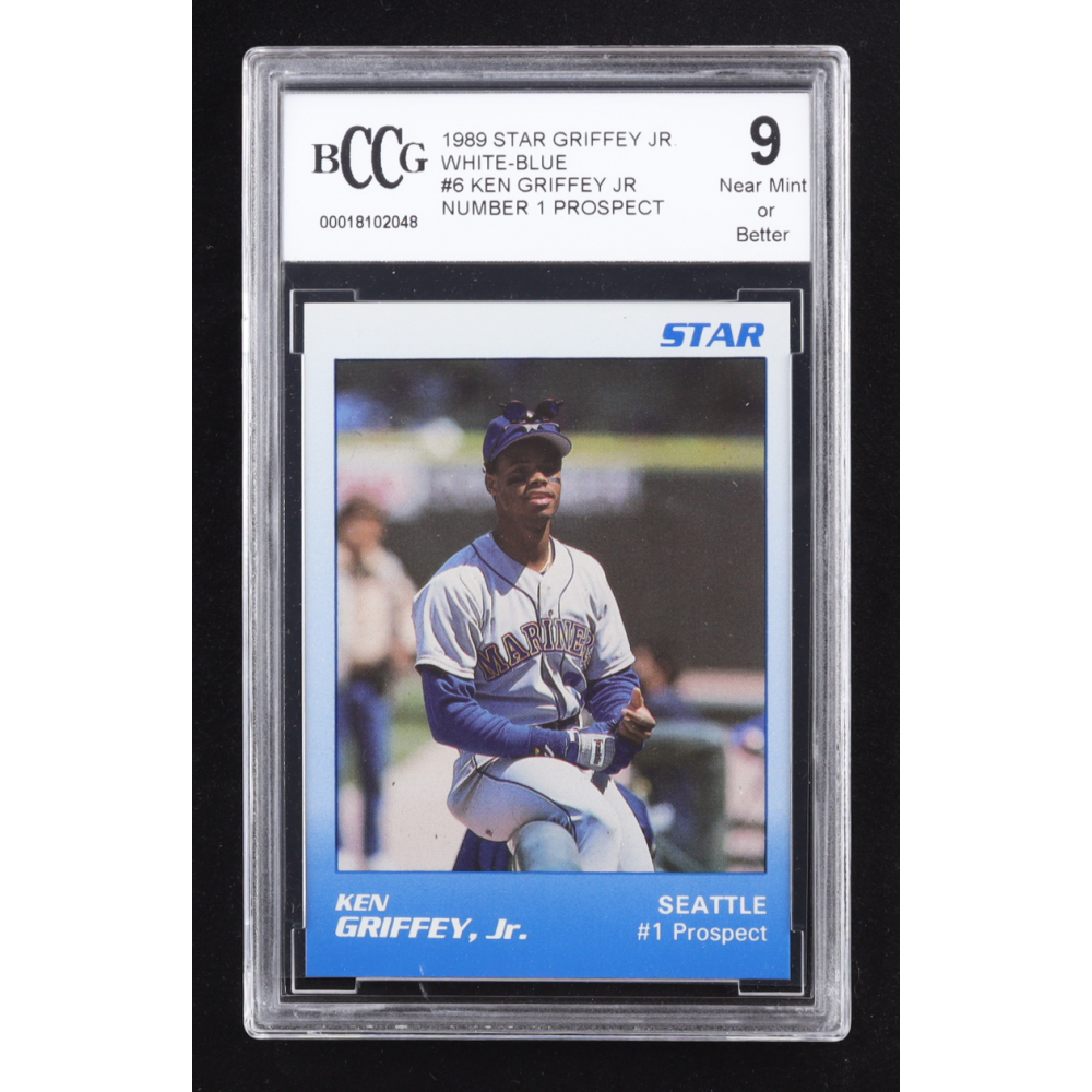Ken Griffey Jr. 1989 Star Griffey Jr. White-Blue #6 Number 1 Prospect RC (BCCG 9) at PristineAuction.com