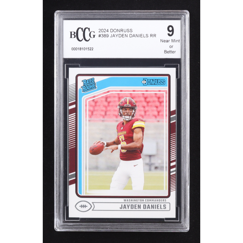 Jayden Daniels 2024 Donruss Rated Rookie #389 RC (BCCG 9) at PristineAuction.com