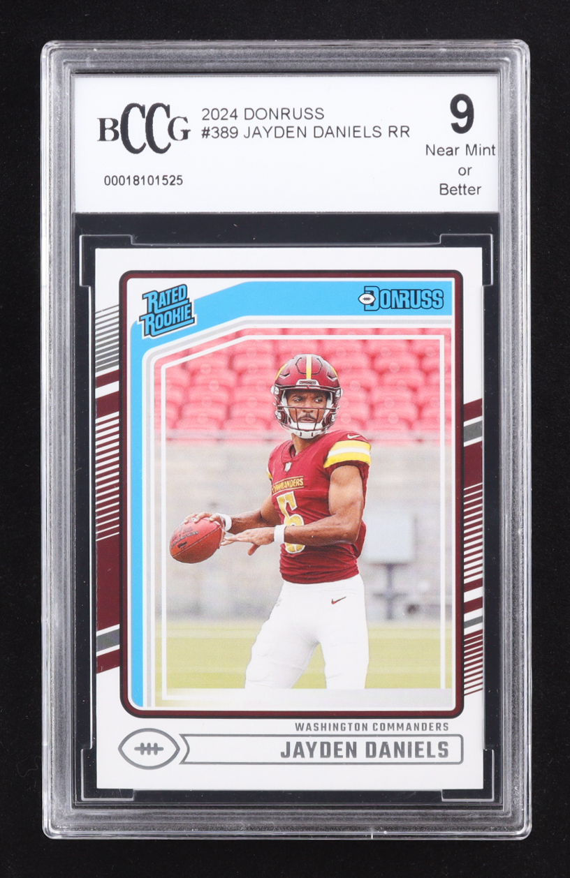 Bccg Label Back Jayden Daniels 2024 Donruss Rated Rookie #389 RC (BCCG 9) | Pristine ...