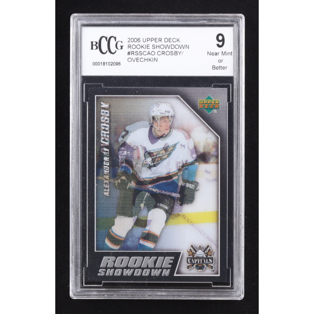Sidney Crosby / Alexander Ovechkin 2006 Upper Deck Rookie Showdown #RSSCAO RC (BCCG 9) at PristineAuction.com
