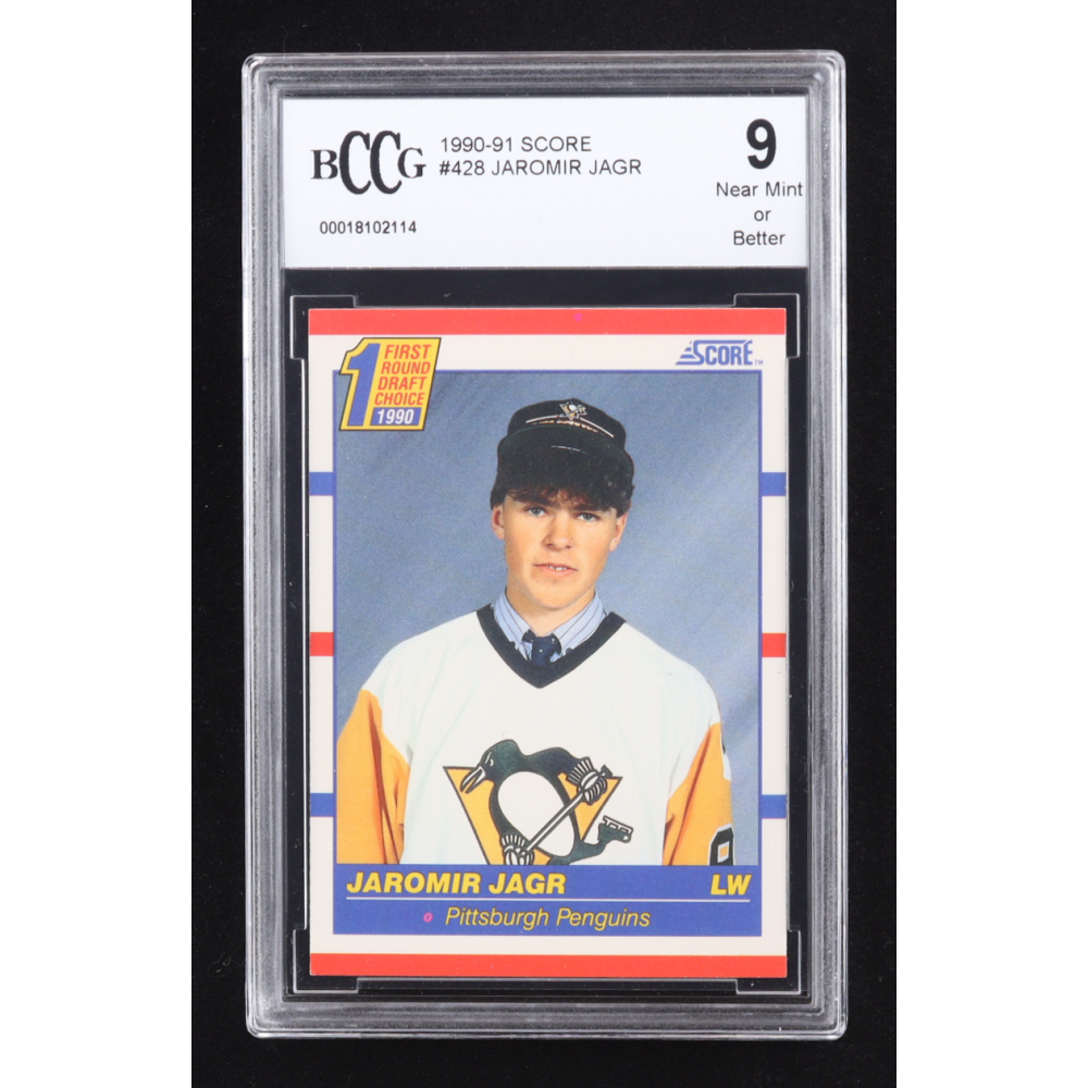 Jaromir Jagr 1990-91 Score #428 RC (BCCG 9) at PristineAuction.com