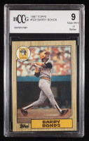 Barry Bonds 1987 Topps #320 RC (BCCG 9) at PristineAuction.com
