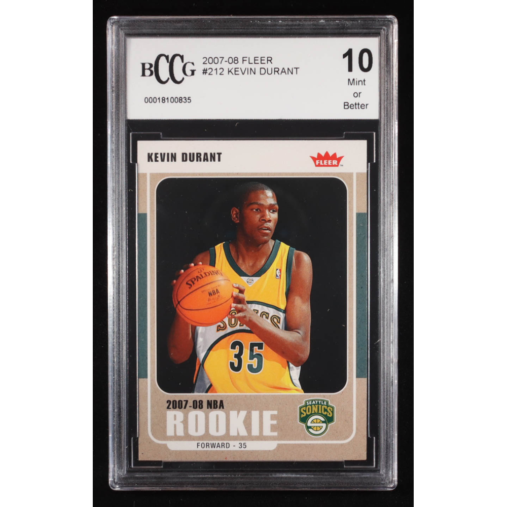 Kevin Durant 2007-08 Fleer #212 RC (BCCG 10) at PristineAuction.com