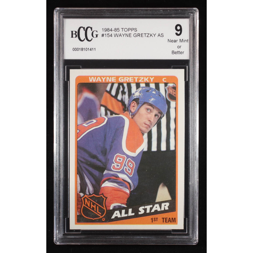 Wayne Gretzky 1984-85 Topps All Star #154 (BCCG 9) at PristineAuction.com Wayne Gretzky 1984-85 Topps All Star #154 (BCCG 9) at PristineAuction.com