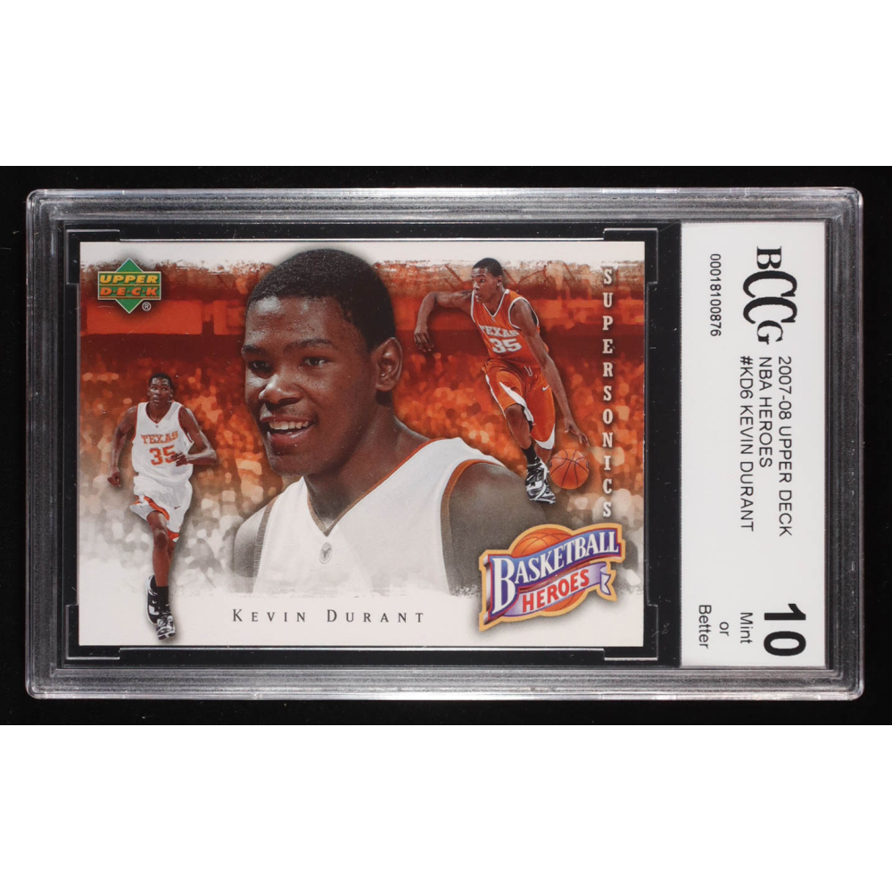 Kevin Durant 2007-08 Upper Deck NBA Heroes #KD6 RC (BCCG 10) at PristineAuction.com