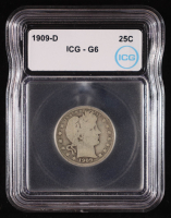 1909-D Barber Silver Half Dollar (ICG G6) at PristineAuction.com