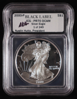 2000-P American Silver Eagle - LE Black Label Austin Hutto Signature (ICG PR70 DCAM) at PristineAuction.com