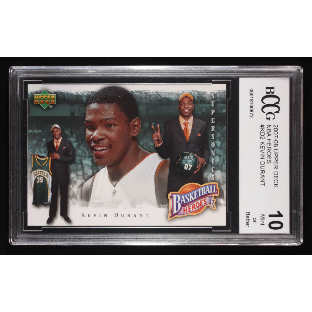 Kevin Durant 2007-08 Upper Deck NBA Heroes #KD2 RC (BCCG 10) at PristineAuction.com