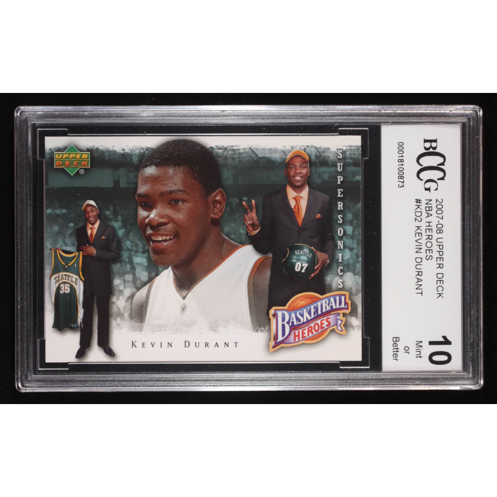 Kevin Durant 2007-08 Upper Deck NBA Heroes #KD2 RC (BCCG 10) at PristineAuction.com