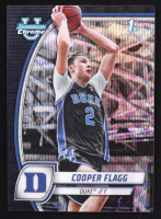 Cooper Flagg 2024-25 Bowman Chrome University Black Wave Refractors #16 RC at PristineAuction.com