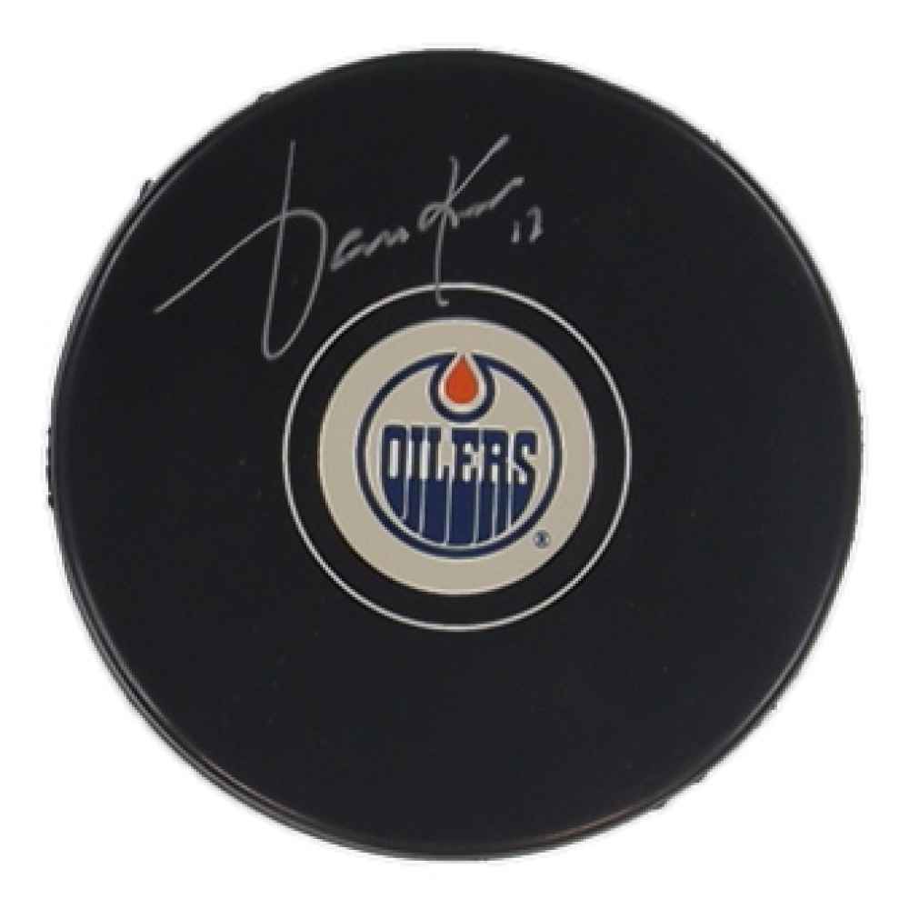 Jari Kurri Signed Oilers Logo Hockey Puck (COJO) at PristineAuction.com