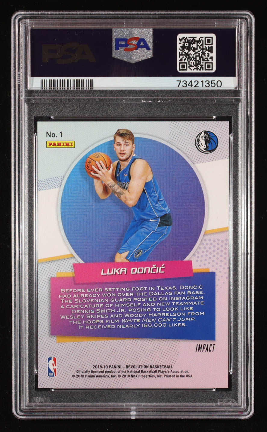 Luka Doncic 2018-19 Panini Revolution Rookie Revolution Impact #1 RC (PSA 10) at PristineAuction.com Luka Doncic 2018-19 Panini Revolution Rookie Revolution Impact #1 RC (PSA 10) at PristineAuction.com