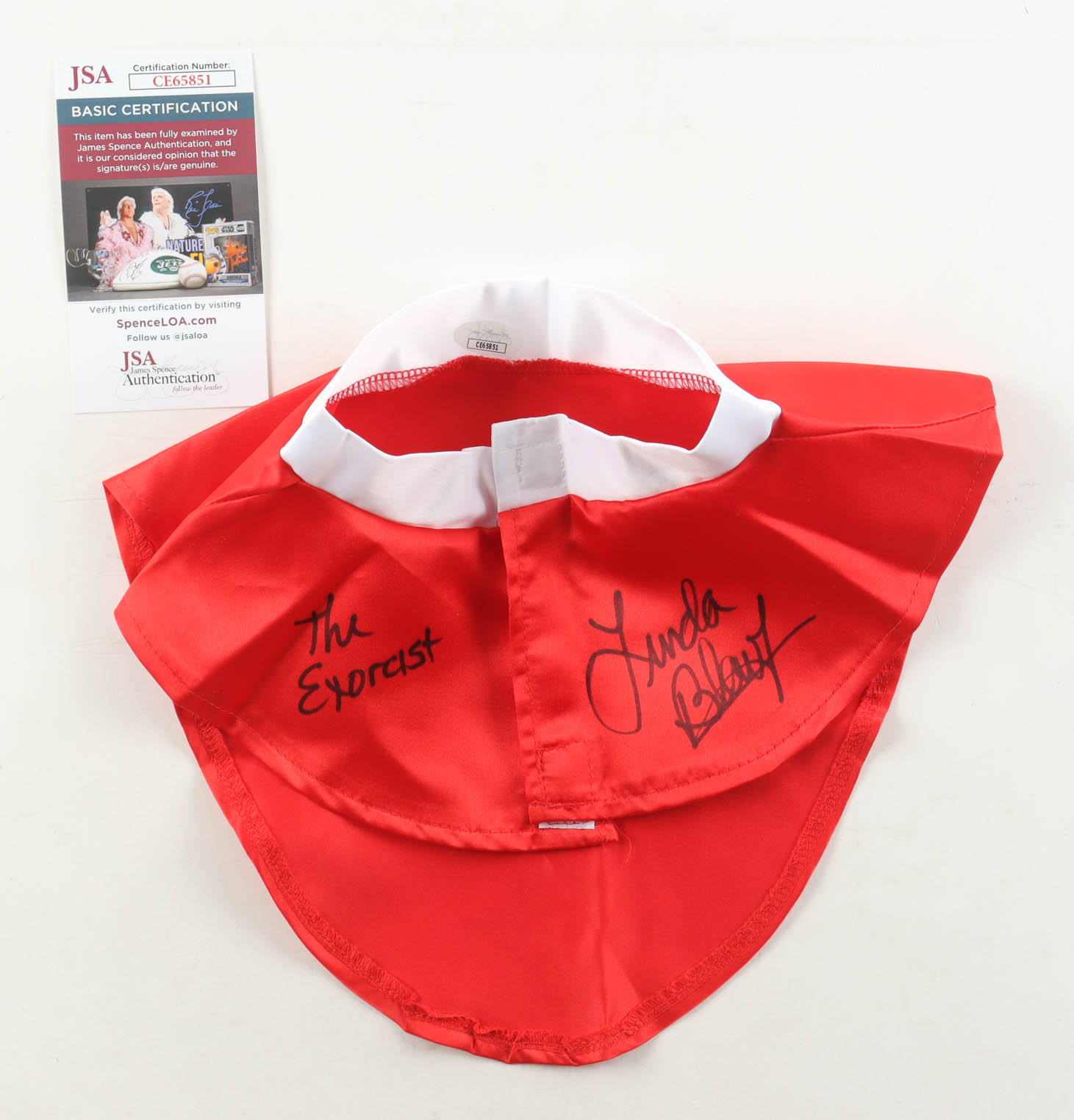 Linda Blair Signed Clerical Collar Inscribed "The Exorcist" (JSA) at PristineAuction.com Linda Blair Signed Clerical Collar Inscribed "The Exorcist" (JSA) at PristineAuction.com