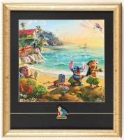 "Lilo & Stitch" Custom Framed Print by Thomas Kinkade with Pin at PristineAuction.com