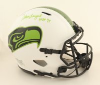 Steve Largent Signed Seahawks Full-Size Authentic On-Field Lunar Eclipse Alternate Speed Helmet Inscribed "HOF '95" (Beckett) at PristineAuction.com
