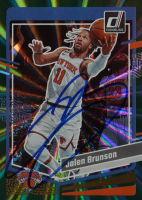 Jalen Brunson Signed 2023-24 Donruss Holo Green Laser #189 (JSA) at PristineAuction.com