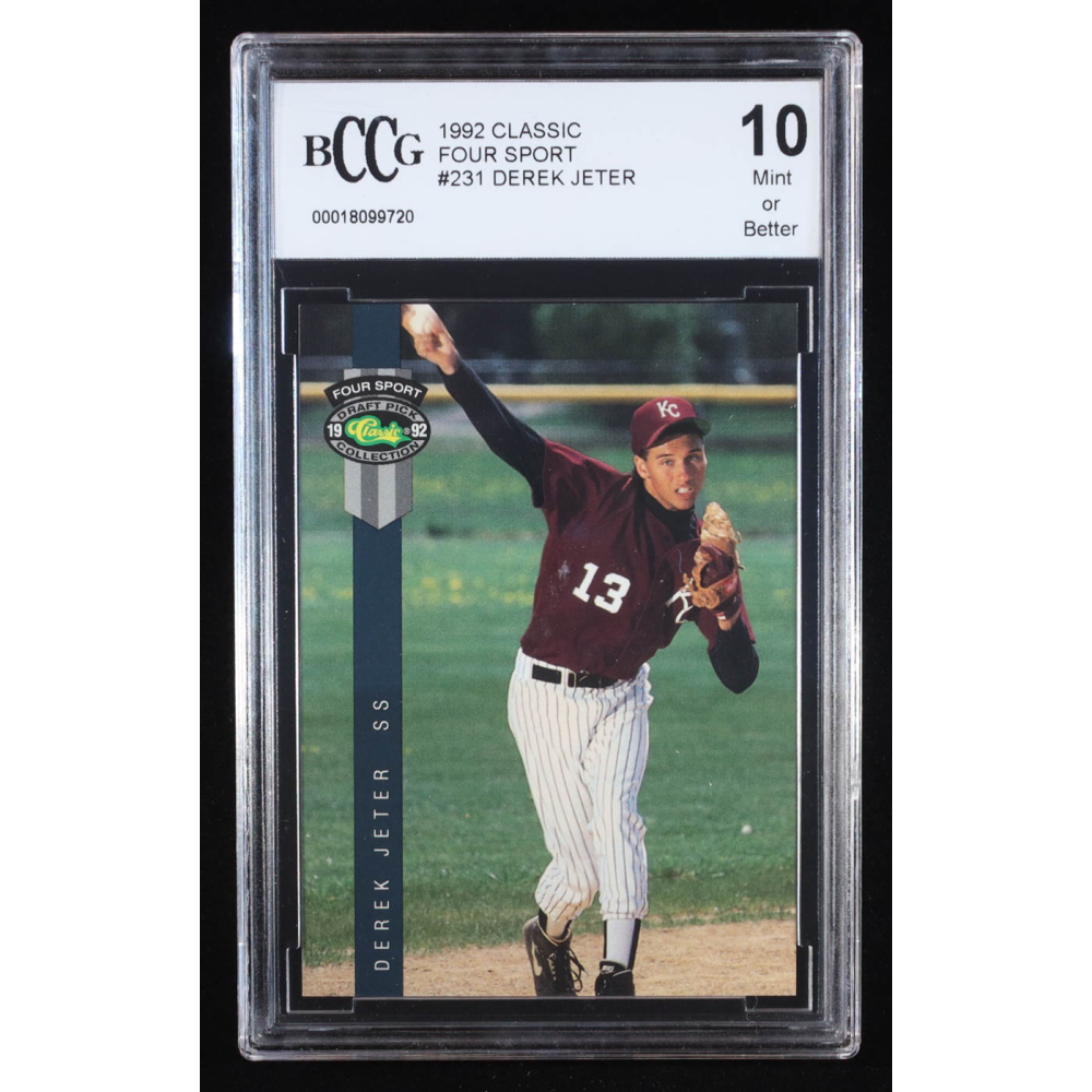 Derek Jeter 1992 Classic Four Sport #231 RC (BCCG 10) at PristineAuction.com
