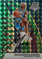 Shai Gilgeous-Alexander Signed 2023-24 Panini Mosaic Elevate Mosaic Green #7 (JSA) at PristineAuction.com