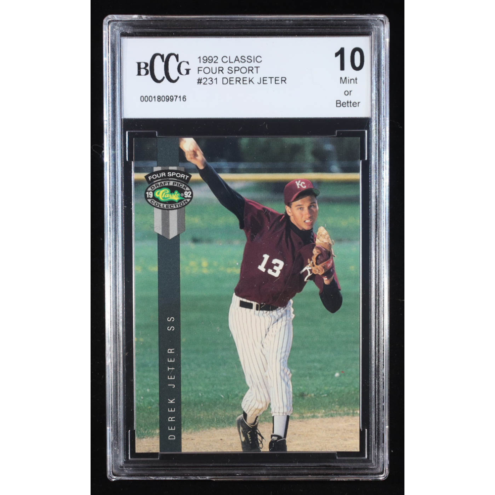 Derek Jeter 1992 Classic Four Sport #231 RC (BCCG 10) at PristineAuction.com