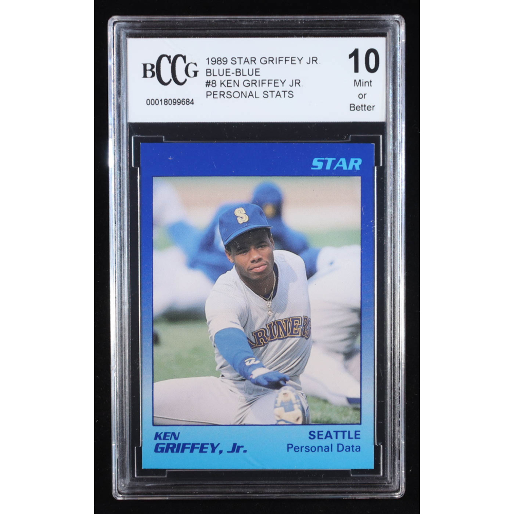 Ken Griffey Jr. 1989 Star Griffey Jr. Personal Stats Blue-Blue #8 RC (BCCG 10) at PristineAuction.com