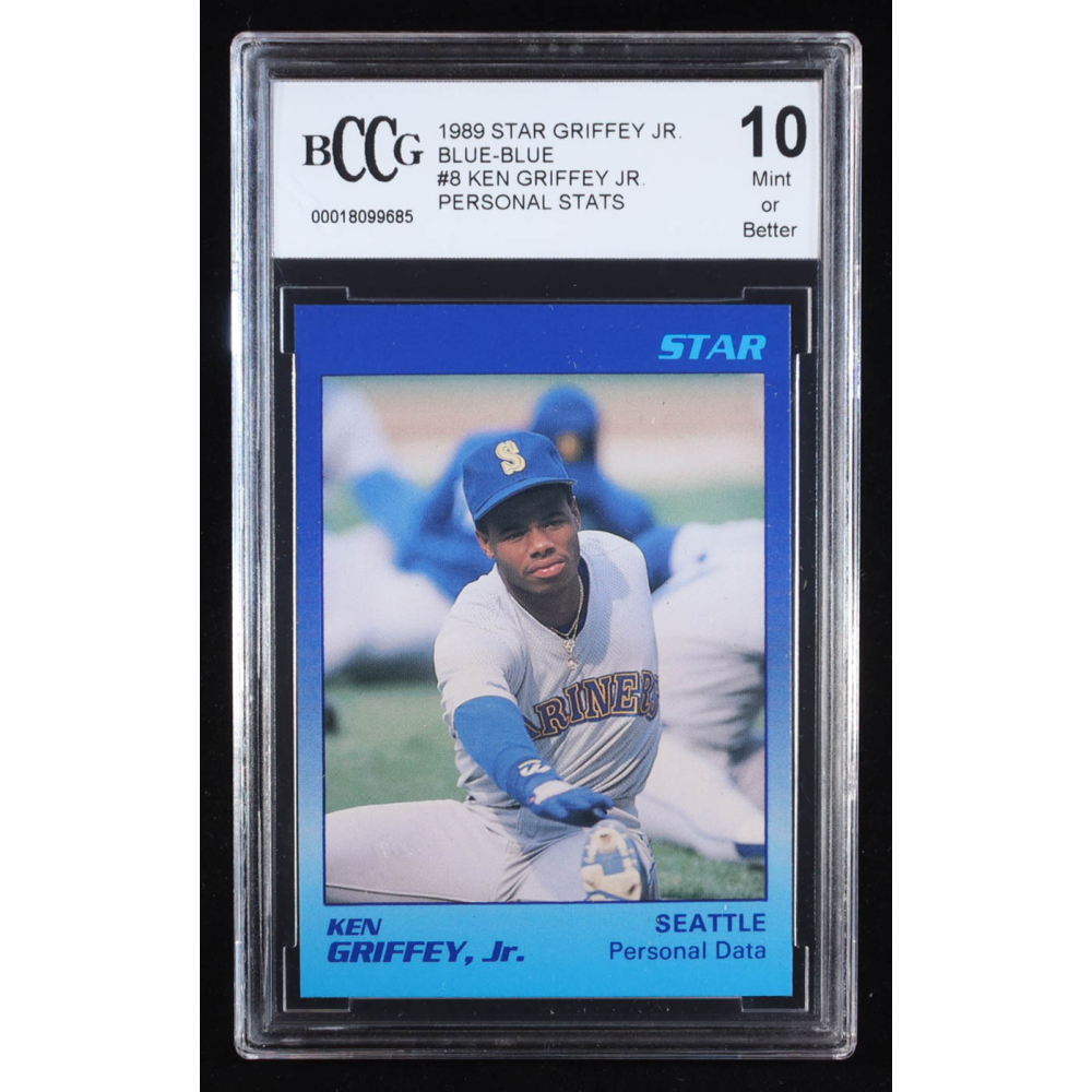 Ken Griffey Jr. 1989 Star Griffey Jr. Personal Stats Blue-Blue #8 RC (BCCG 10) at PristineAuction.com