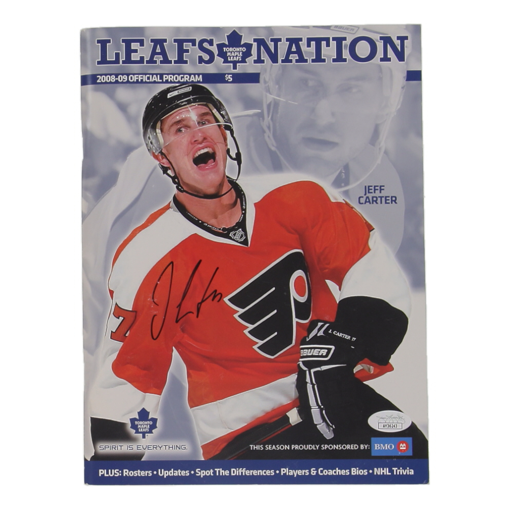 Jeff Carter Signed 2008-09 Official Leafs Nation Program (JSA) at PristineAuction.com