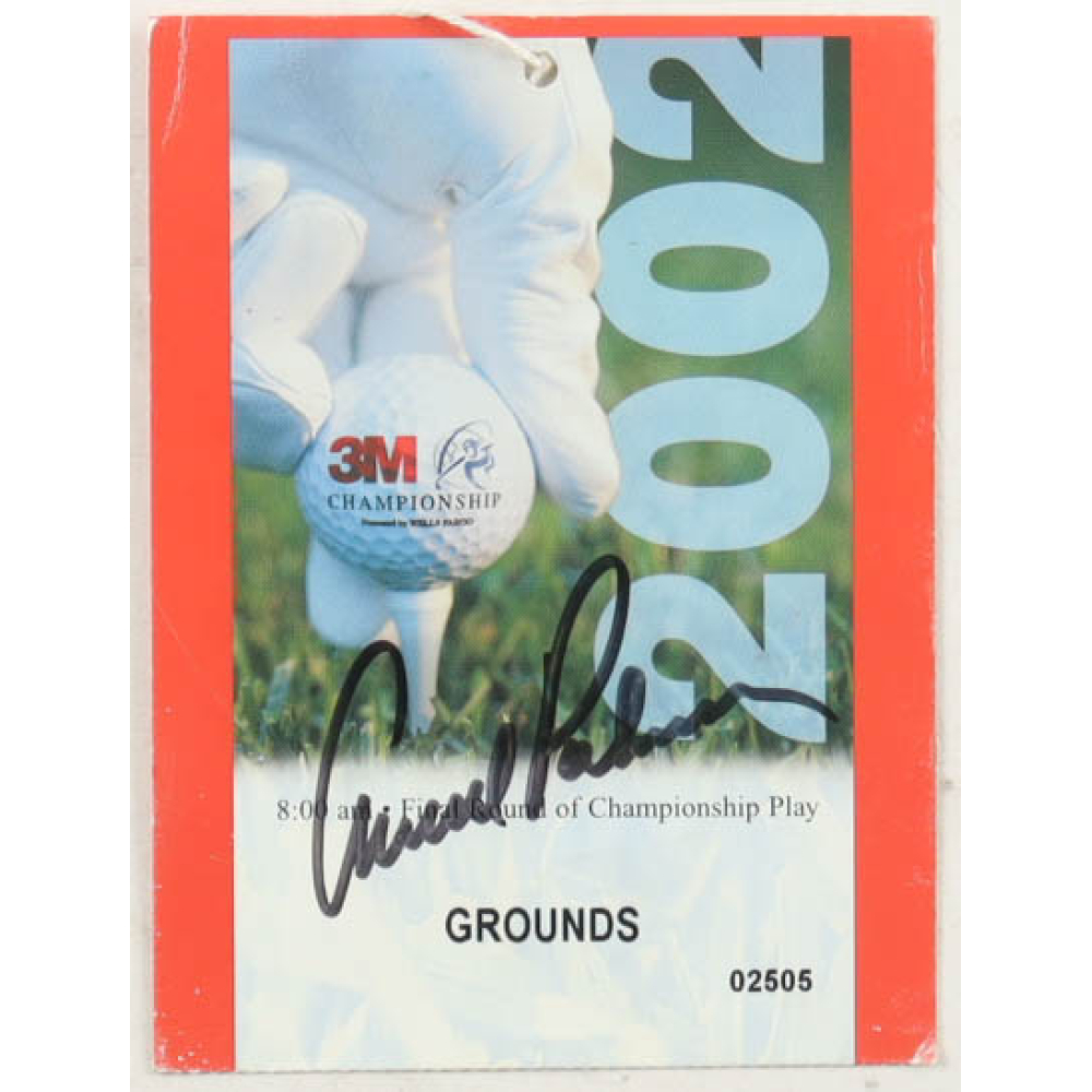 Arnold Palmer Signed 2002 3M Championship Grounds Ticket (JSA) at PristineAuction.com