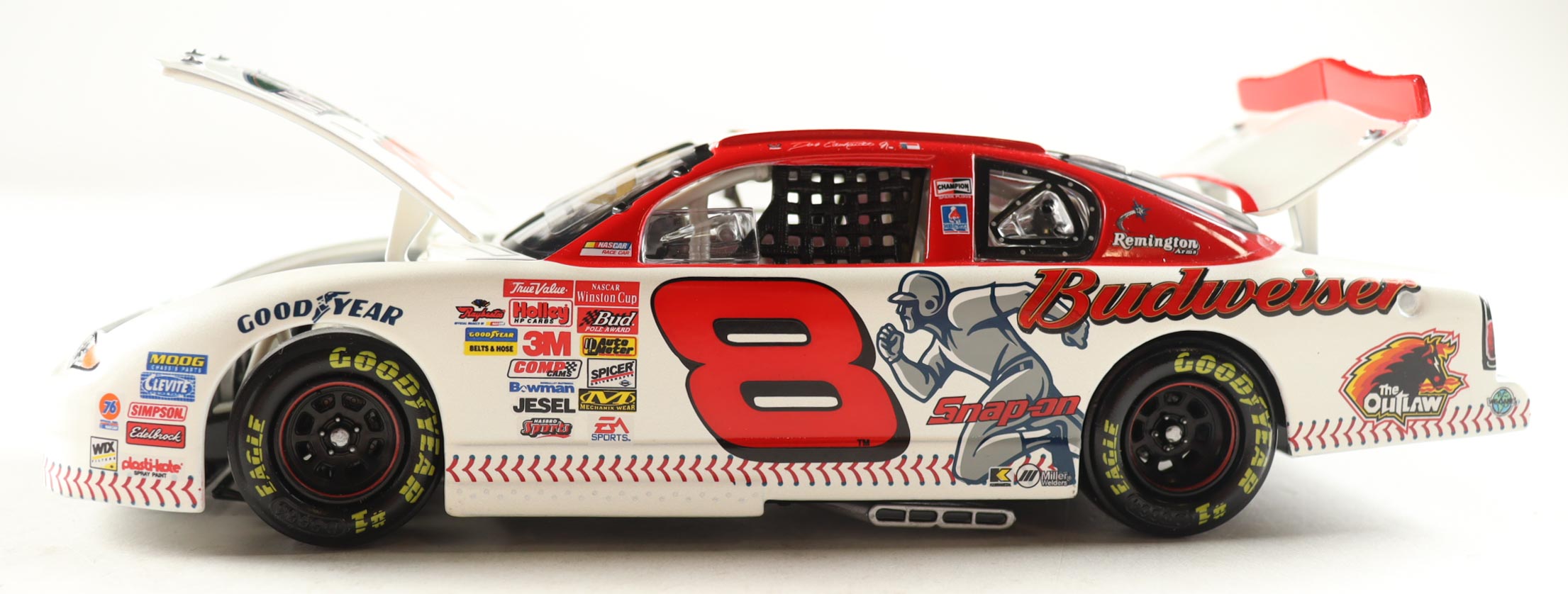 Dale Earnhardt Jr. Signed 2001 #8 Budweiser / MLB All-Star Game Monte Carlo 1:24 Diecast Car (JR Motorsports) at PristineAuction.com Dale Earnhardt Jr. Signed 2001 #8 Budweiser / MLB All-Star Game Monte Carlo 1:24 Diecast Car (JR Motorsports) at PristineAuction.com