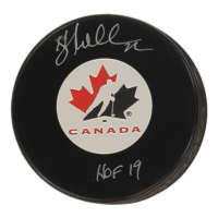 Hayley Wickenheiser Signed Team Canada Logo Hockey Puck Inscribed "HOF 19" (COJO) at PristineAuction.com