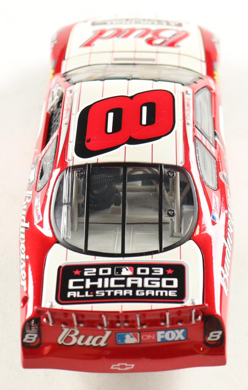 Dale Earnhardt Jr. Signed 2003 #8 Budweiser / MLB All-Star Game Monte Carlo 1:24 Diecast Car (JR Motorsports) at PristineAuction.com Dale Earnhardt Jr. Signed 2003 #8 Budweiser / MLB All-Star Game Monte Carlo 1:24 Diecast Car (JR Motorsports) at PristineAuction.com