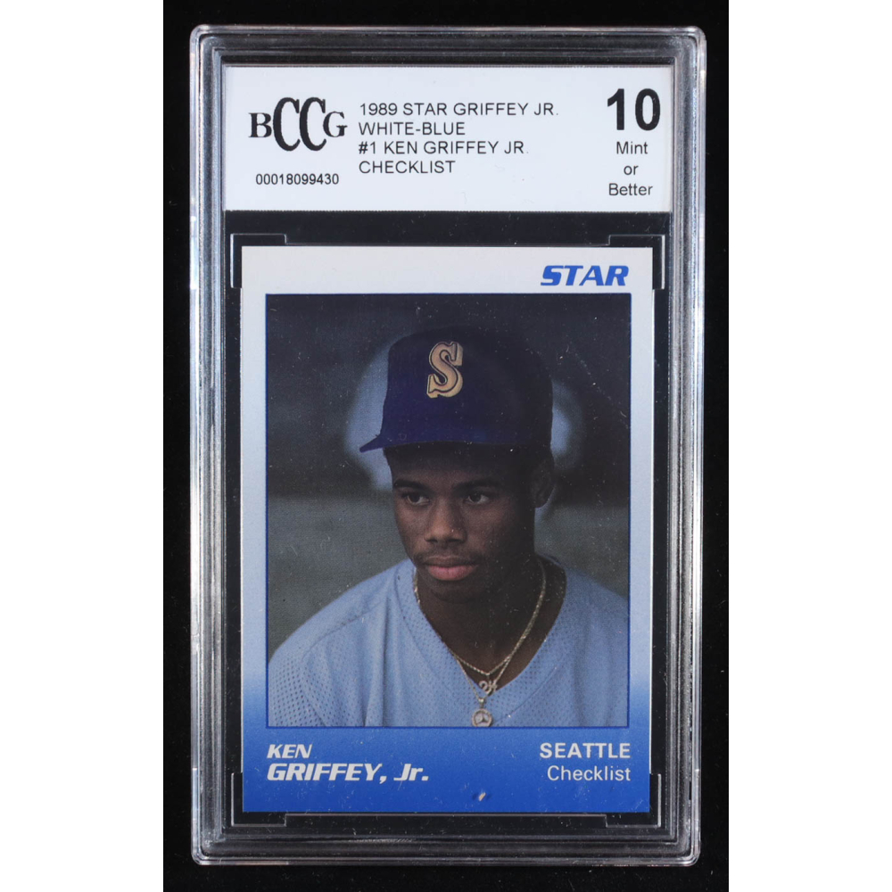 Ken Griffey Jr. 1989 Star Griffey Jr. Checklist White-Blue #1 RC (BCCG 10) at PristineAuction.com