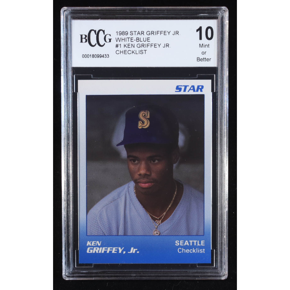 Ken Griffey Jr. 1989 Star Griffey Jr. Checklist White-Blue #1 RC (BCCG 10) at PristineAuction.com