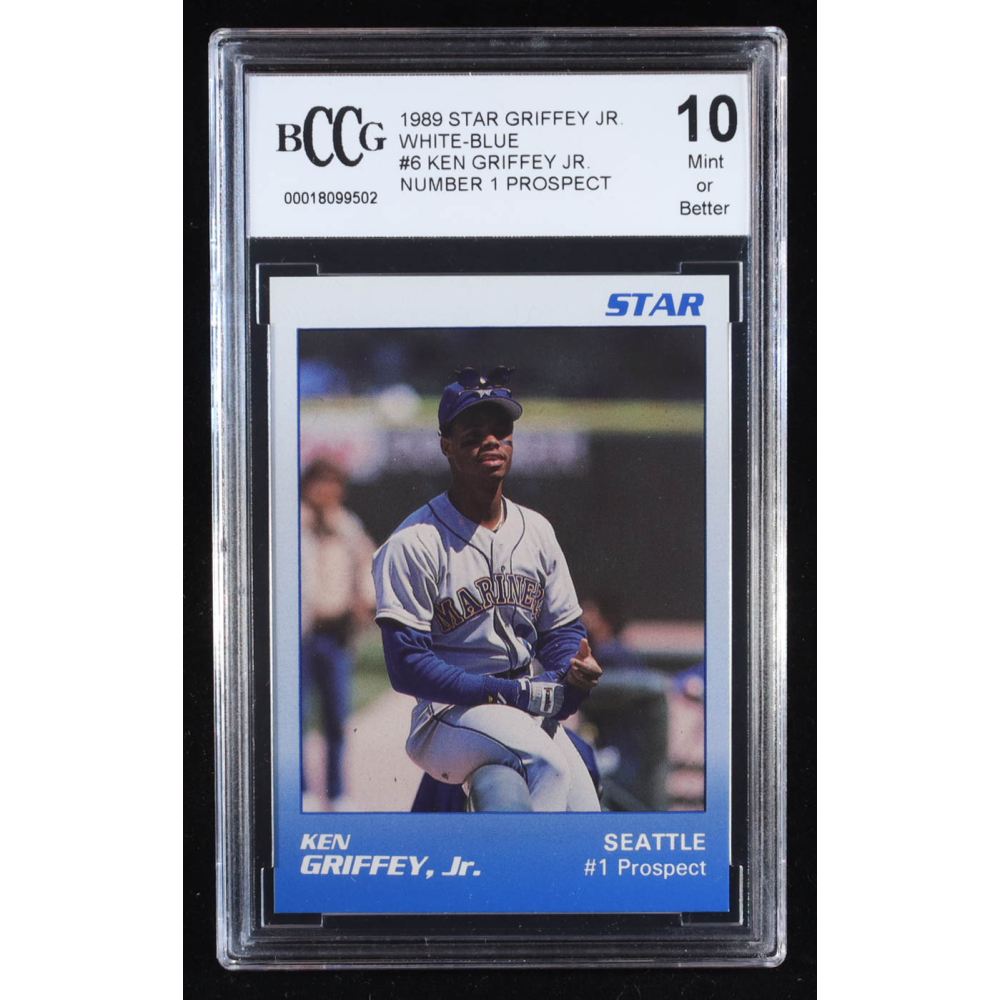 Ken Griffey Jr. 1989 Star Griffey Jr. Number 1 Prospect White-Blue #6 RC (BCCG 10) at PristineAuction.com