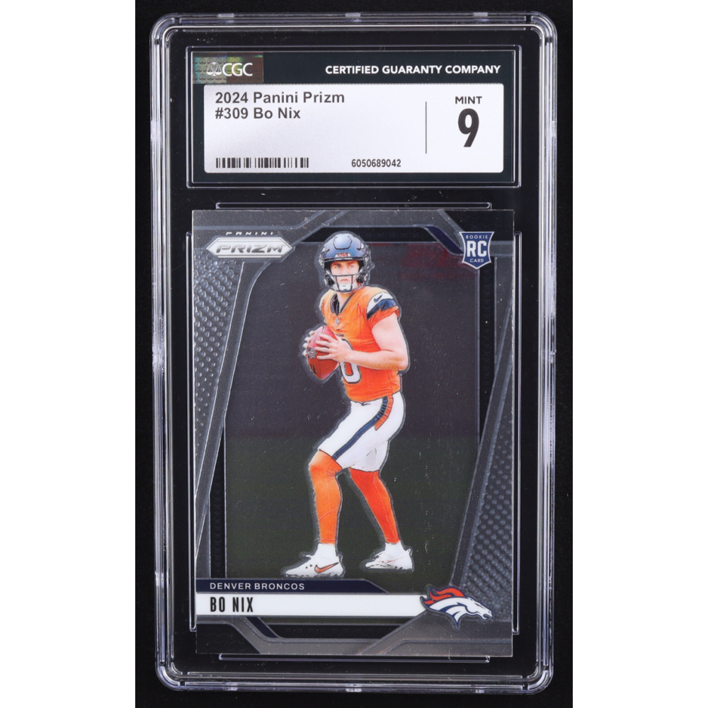 Bo Nix 2024 Panini Prizm #309 RC (CGC 9) at PristineAuction.com