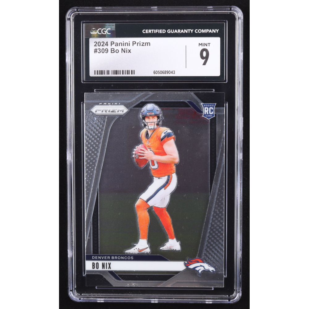 Bo Nix 2024 Panini Prizm #309 RC (CGC 9) at PristineAuction.com