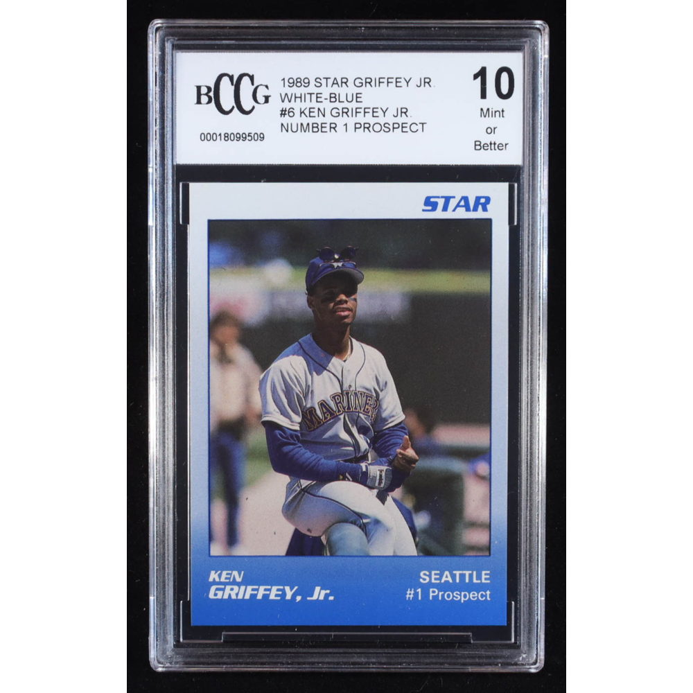Ken Griffey Jr. 1989 Star Griffey Jr. Number 1 Prospect White-Blue #6 RC (BCCG 10) at PristineAuction.com