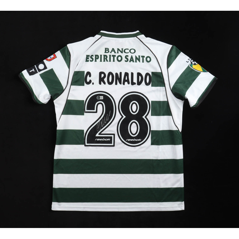Cristiano Ronaldo Signed Sporting CP Reebok Authentic Jersey (Beckett ...