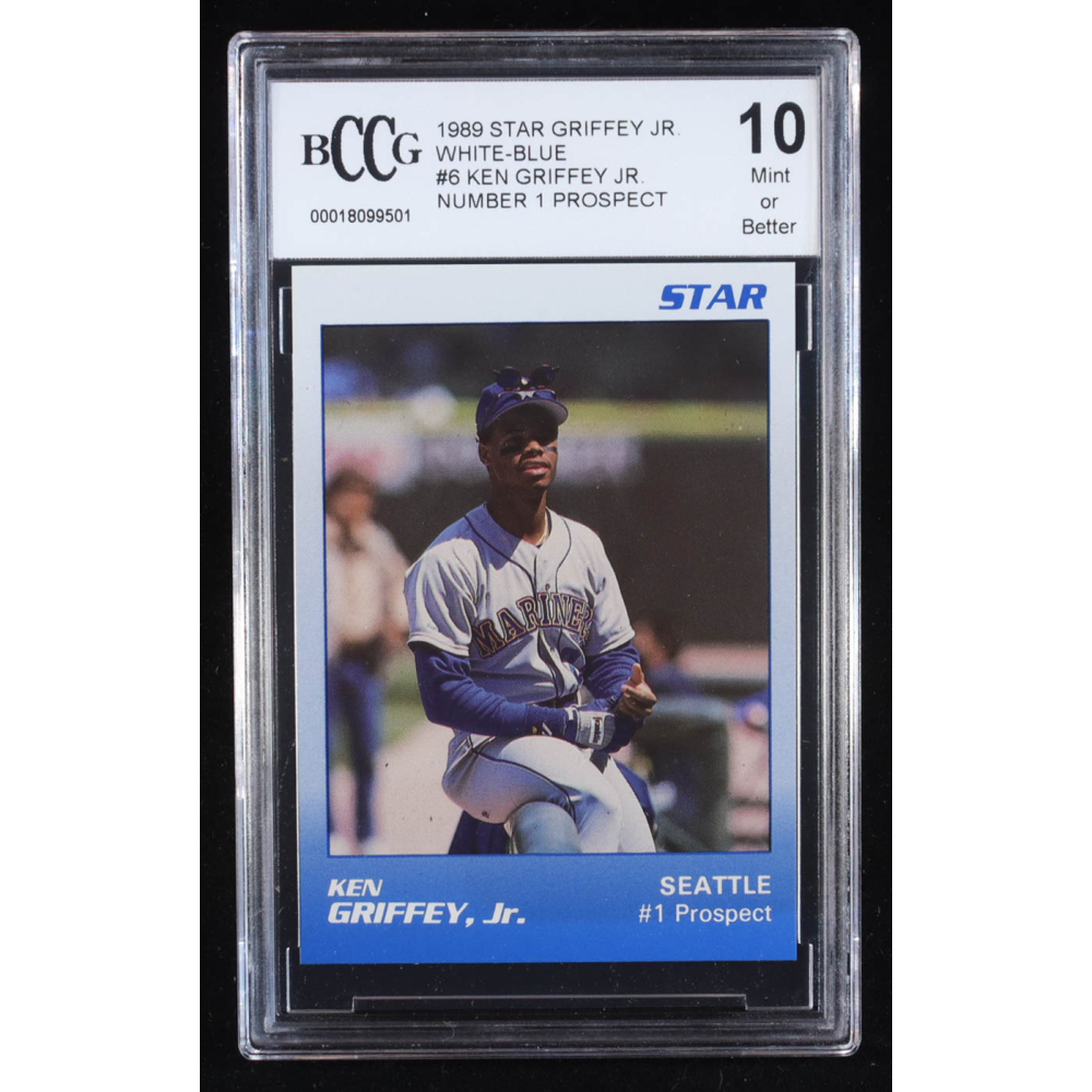 Ken Griffey Jr. 1989 Star Griffey Jr. Number 1 Prospect White-Blue #6 RC (BCCG 10) at PristineAuction.com Ken Griffey Jr. 1989 Star Griffey Jr. Number 1 Prospect White-Blue #6 RC (BCCG 10) at PristineAuction.com