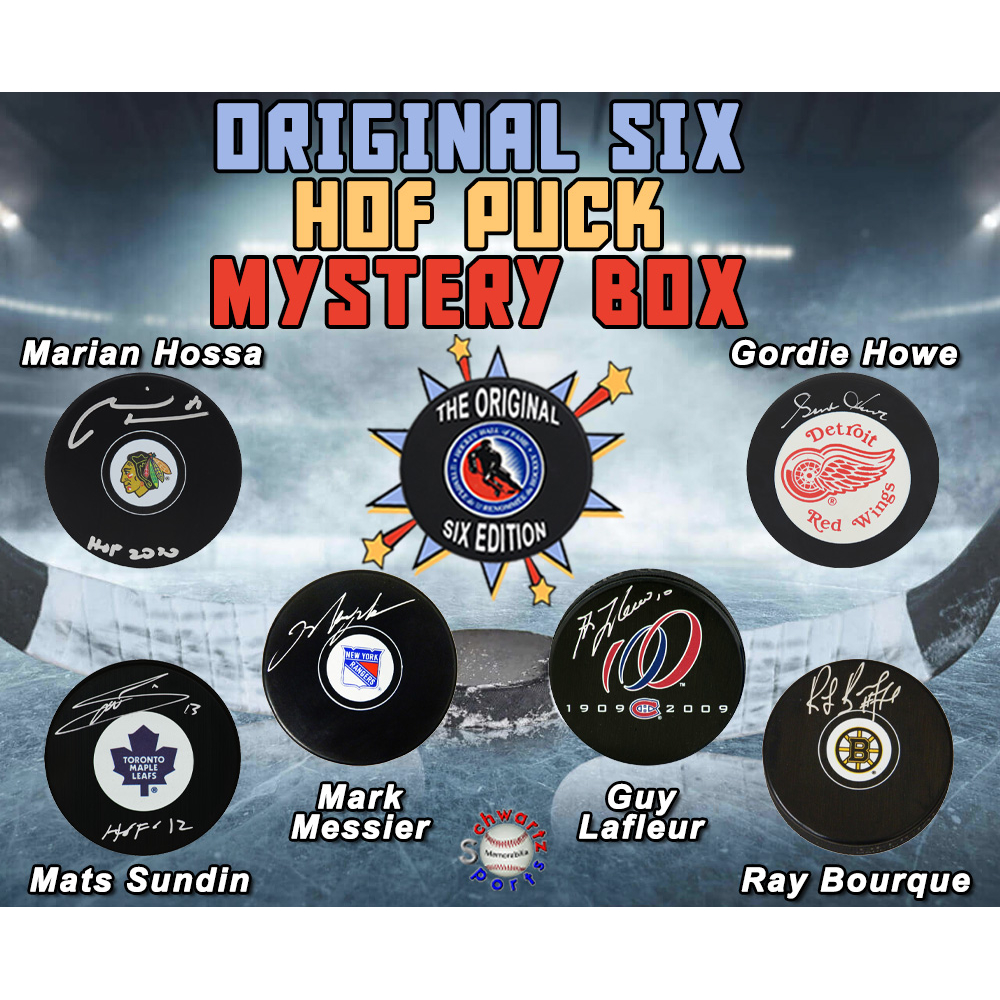 Hockey HALL OF FAMER Signed Logo Hockey Puck Mystery Box – ORIGINAL SIX EDITION - Series 7 (Limited to 125) - Schwartz Sports at PristineAuction.com
