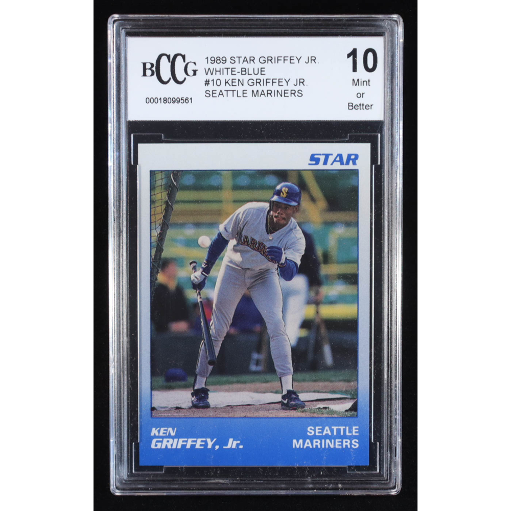 Ken Griffey Jr. 1989 Star Griffey Jr. Seattle Mariners White-Blue #10 RC (BCCG 10) at PristineAuction.com