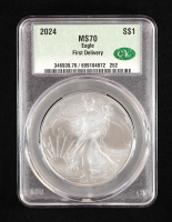 2024 American Silver Eagle - First Delivery (CAC MS70) at PristineAuction.com