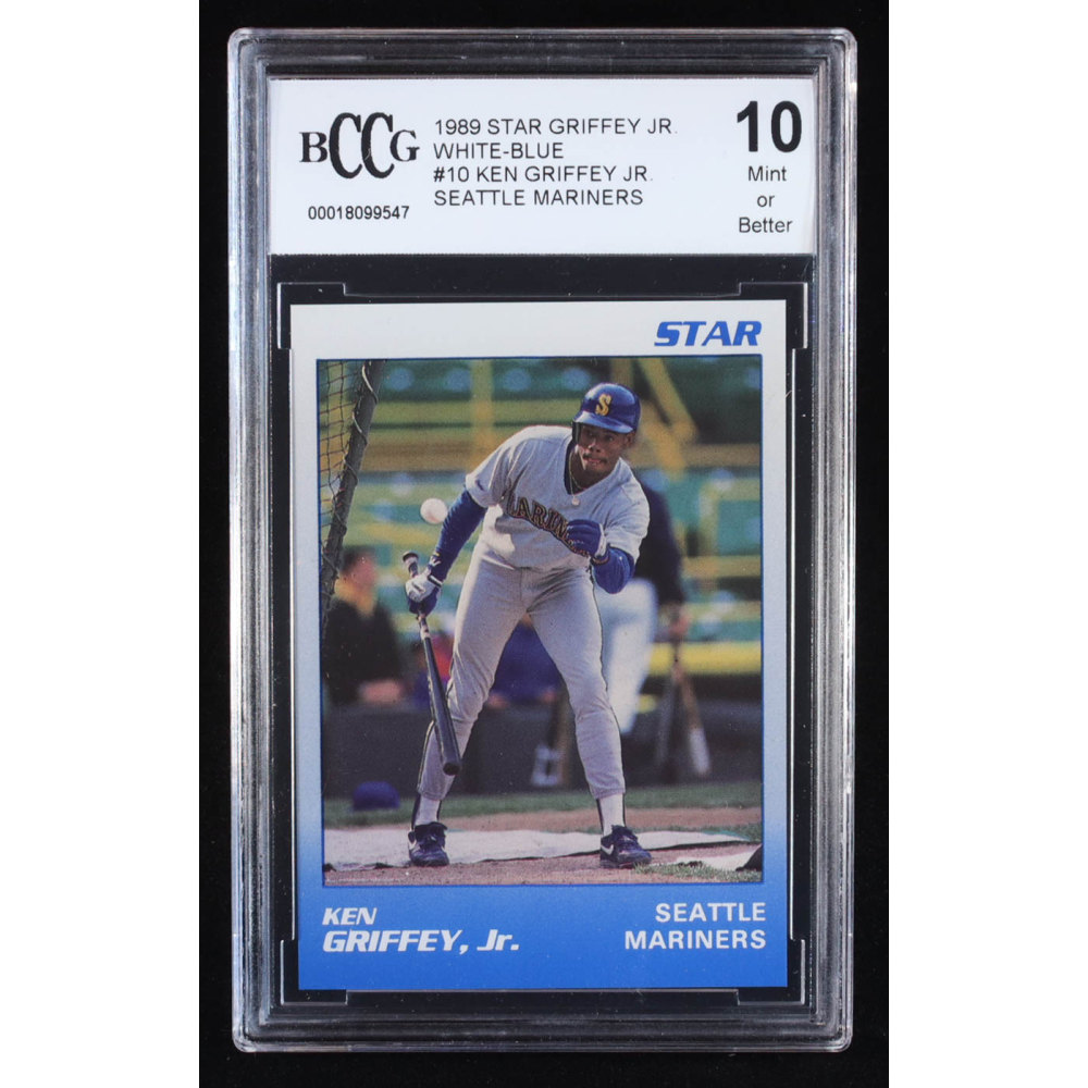 Ken Griffey Jr. 1989 Star Griffey Jr. Seattle Mariners White-Blue #10 RC (BCCG 10) at PristineAuction.com