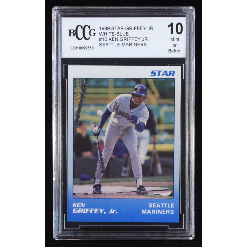 Ken Griffey Jr. 1989 Star Griffey Jr. Seattle Mariners White-Blue #10 RC (BCCG 10) at PristineAuction.com