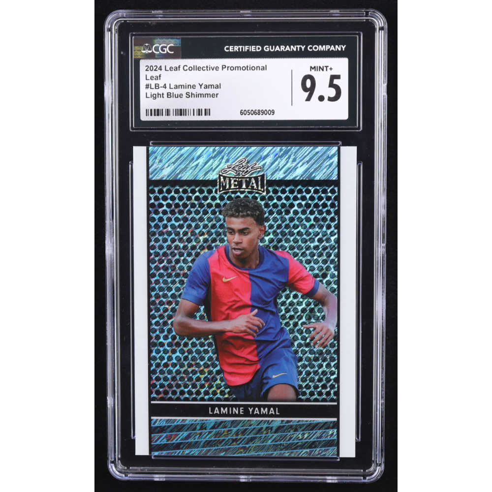 Lamine Yamal 2024 Leaf Collective Promo Leaf Shimmer Light Blue #LB4 RC (CGC 9.5) at PristineAuction.com