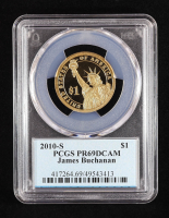 2010-S U.S. Presidential Proof $1 Coin - James Buchanan 15th President (PCGS PR69DCAM) at PristineAuction.com
