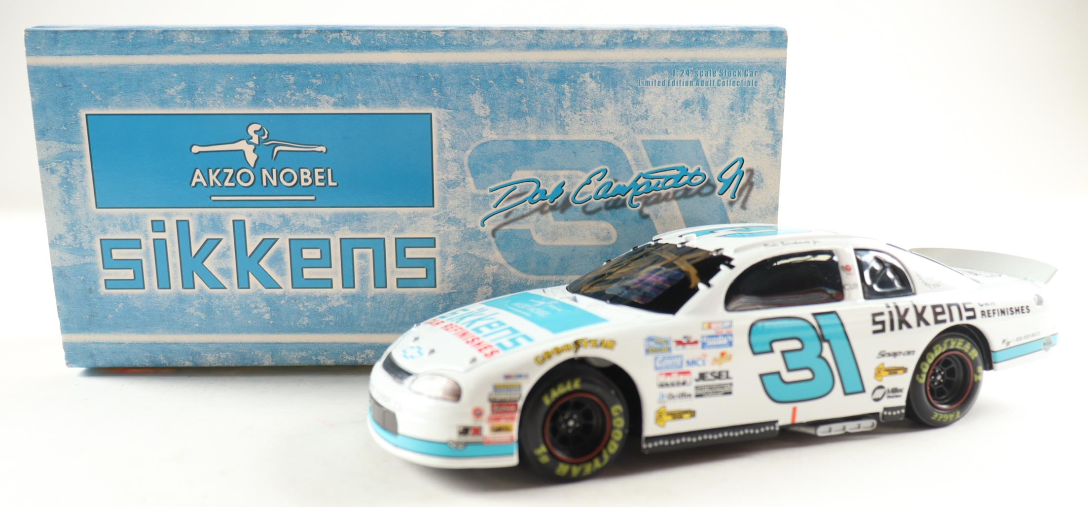 Dale Earnhardt Jr. Signed 1997 #31 Sikkens White Monte Carlo 1:24 Diecast Car (JR Motorsports) at PristineAuction.com Dale Earnhardt Jr. Signed 1997 #31 Sikkens White Monte Carlo 1:24 Diecast Car (JR Motorsports) at PristineAuction.com