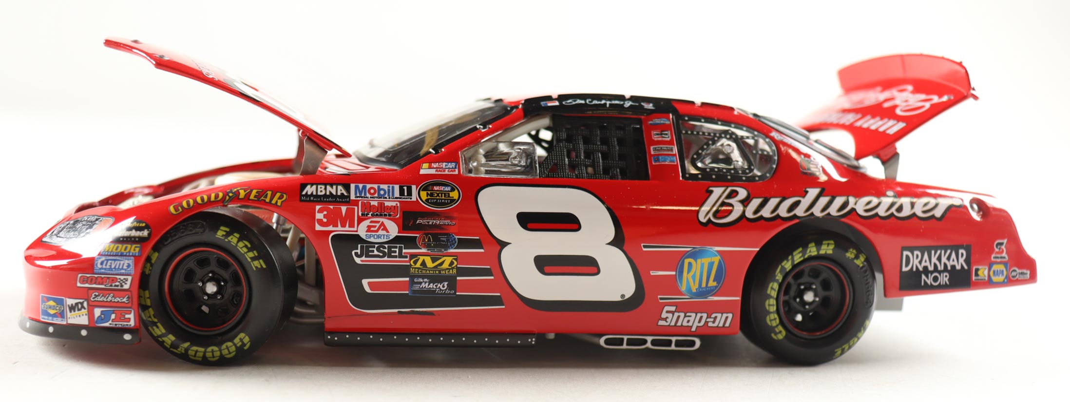 Dale Earnhardt Jr. Signed 2004 #8 Budweiser / Father's Day Monte Carlo 1:24 Diecast Car (JR Motorsports) at PristineAuction.com Dale Earnhardt Jr. Signed 2004 #8 Budweiser / Father's Day Monte Carlo 1:24 Diecast Car (JR Motorsports) at PristineAuction.com