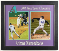 Luiz Gonzalez & Curt Schilling Signed Diamondbacks Custom Framed Photo Display (PSA) at PristineAuction.com